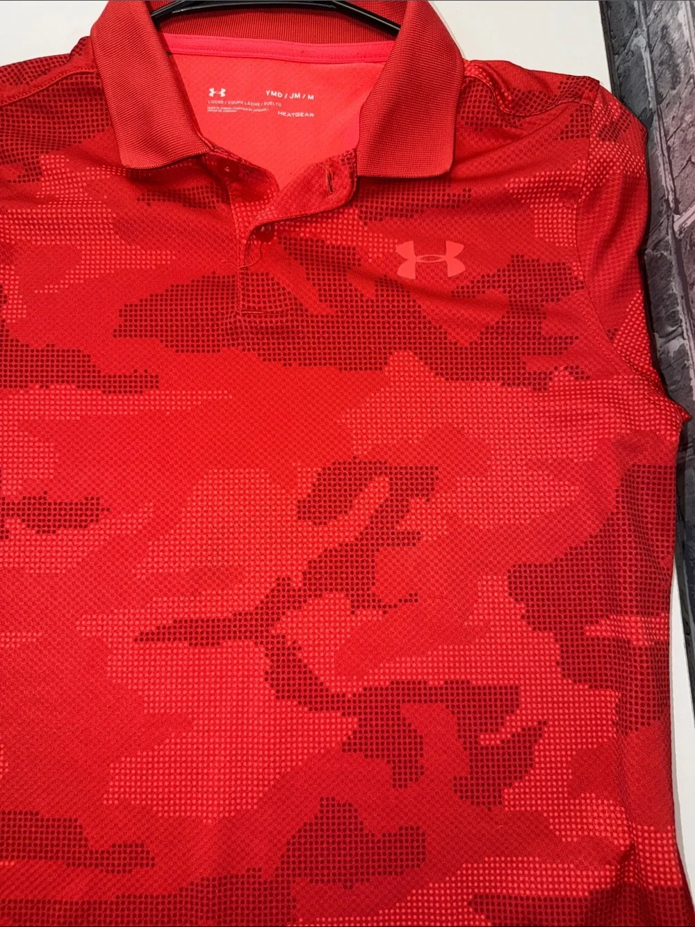 Under Armour Red Camo Performance Polo